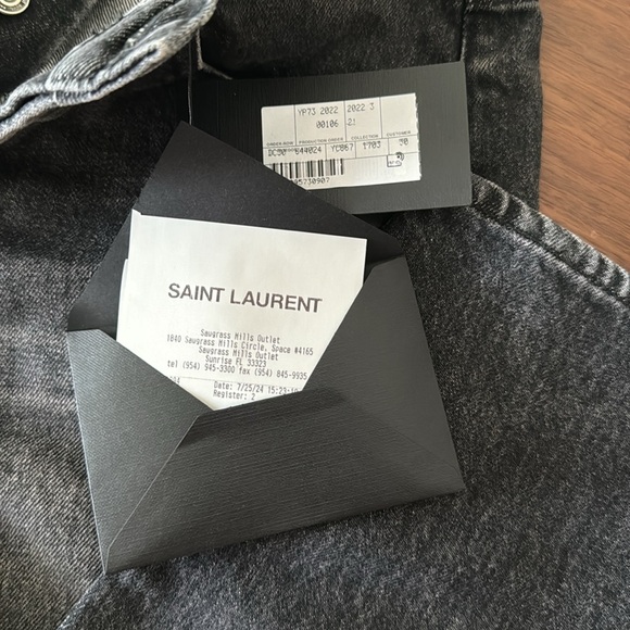 SAINT LAURENT Slim Fit Jean In Black - Dirty Medium Black - Picture 11 of 14